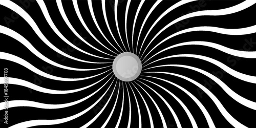 Retro vintage grunge black and white radial burst sunburst ray pattern vector illustration , modern