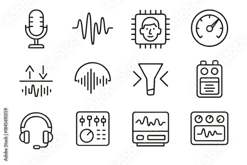 Filter dial equalizer pitch vector icon adjuster icons headset mixer audio voice