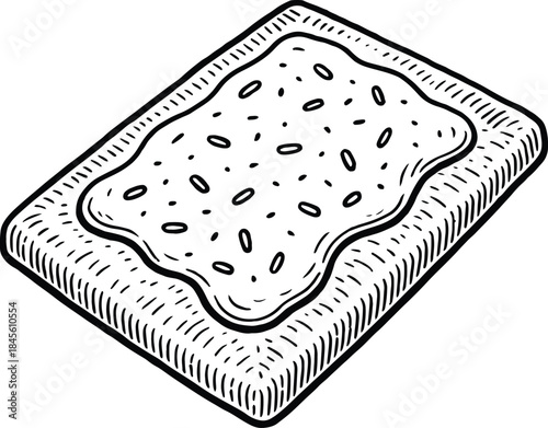 Vintage Hand Drawn Cracker Biscuit Illustration