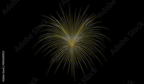 Abstract fiery fireworks burst in red and orange tones rendered in clean vector style, symbolizing energetic New Year celebration, passion, excitement, and a powerful fresh start.