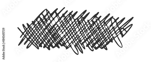 Black scribble doodle artistic roughness