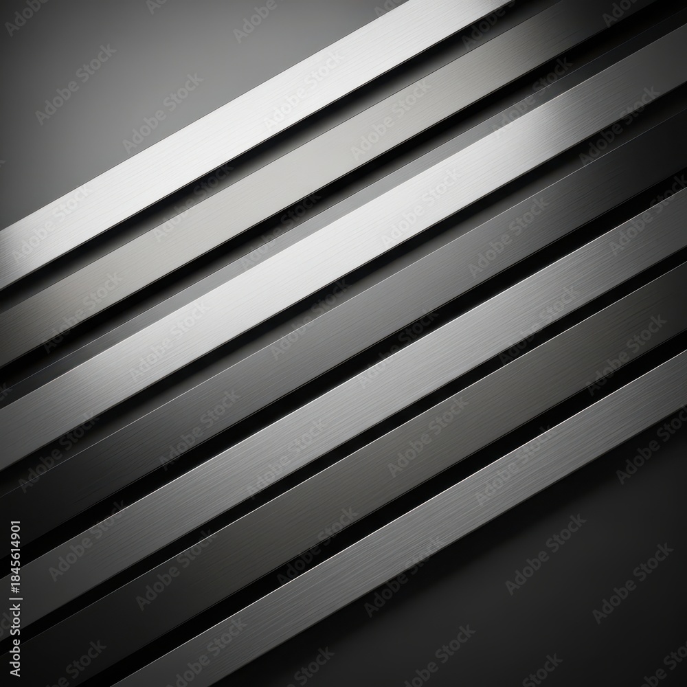 Obraz premium Diagonal metal slats with gradient lighting