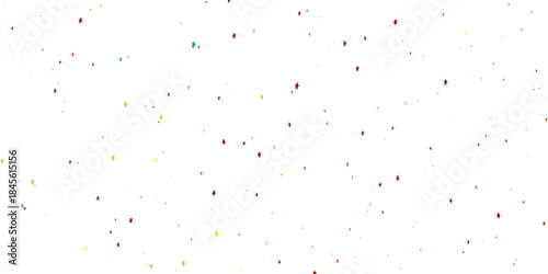 Colorful Star Theme With Bright Stars Scattered Across White Background For Celebration And Party decoration.	