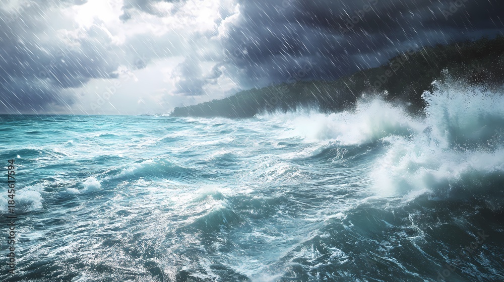 Fototapeta premium ​​AI-Powered Climate Model 