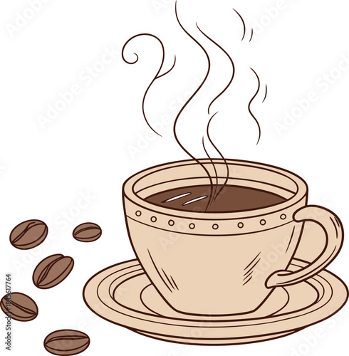 cup of coffee with steam