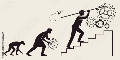 Black vector illustration of sport athlete silhouettes including people playing golf and a soldier with a sword