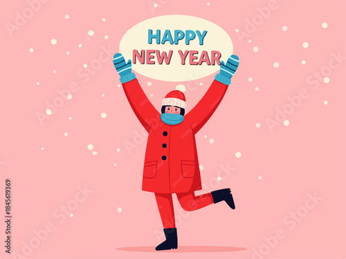 Pink church with clock tower under starry night sky with bright shining star