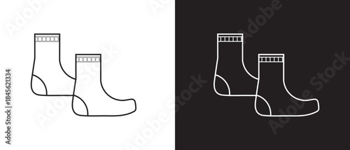 Socks Icon, set of socks icon, Two Socks Vector.