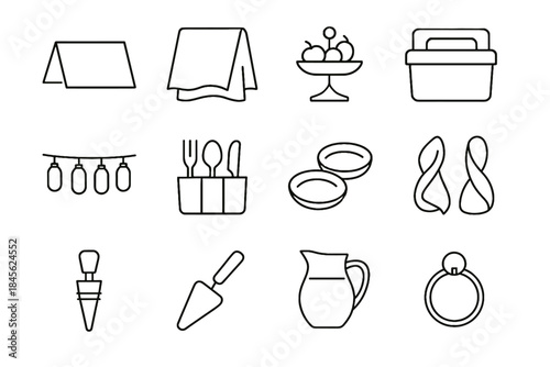 Vector clean icon icons cooler box low linen fruit party swirl drink