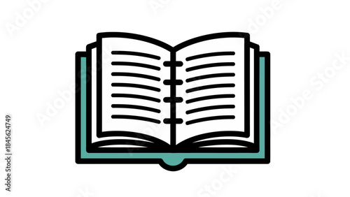 Vectorized Illustration of a Minimalistic Open Book