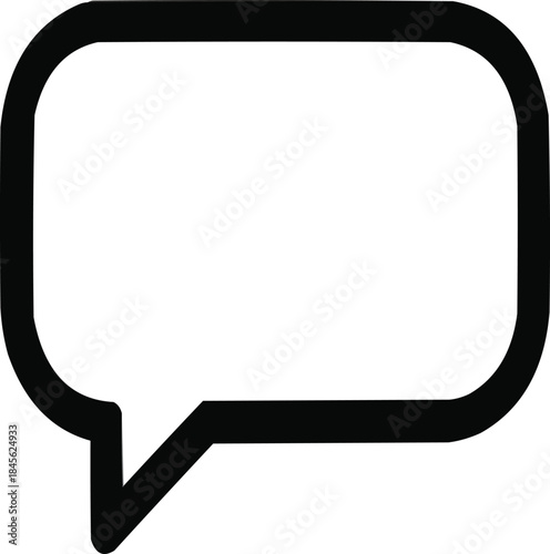 Chat Bubble Outline Icon Communication and Conversation Symbol