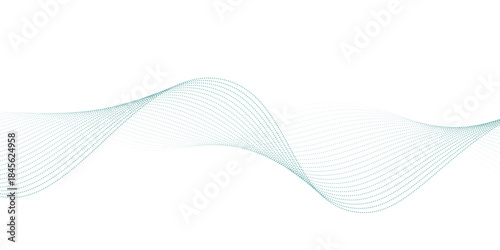 Abstract blue wave vector banner template