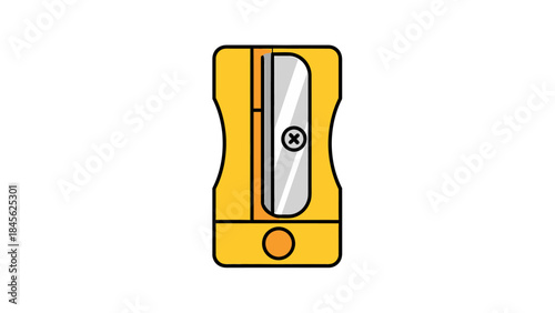 Yellow Pencil Sharpener Illustration