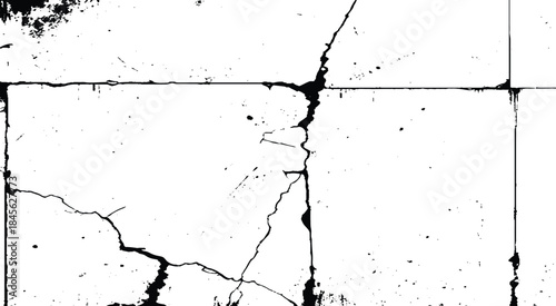 Cracked concrete wall as background. Vector eps10
