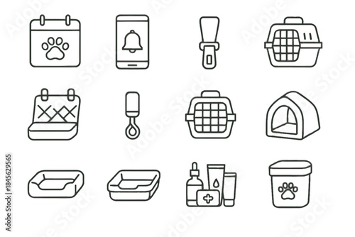 Seat hygiene bed icons care container pet portable icon car vector clip