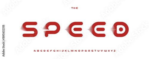 Retro Race Font Logo Alphabet Vector Rounded Dynamic Letters Set Typography, Bold Sport Typographic Design for Title Text, Typo Poster Headline,Type Symbol Logotype, Sans Serif Fonts. Vector Typeface