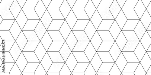 Vector abstract square modern tech grid line box. metal cube creative geometric fabric wall tiles gradient web triangle diamond honeycomb hexagon art decorative textile design.