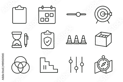 Circles boundaries calendar without row healthy clipboard vector step middle icon blocks