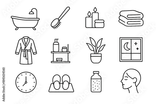 Evening icon brush eyes clock hour bath down vector wind sky face