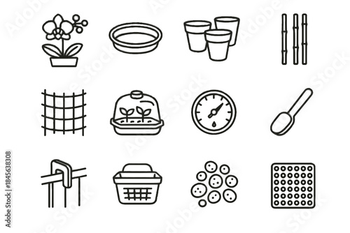 Seed drip pebbles vector drainage balcony humidity gardening urban pot railing pots