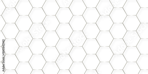 	
Abstract white paper hexagon geometric creative wall decoration mosaic. white hexagon technology. vector grid honeycomb soccer hexagonal cell structure tile mess. emboss bee background.