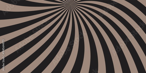 sunburst pattern background. Retro ray pattern background. Sharp black and white lines radiating towards a central point for a bold and dramatic effect