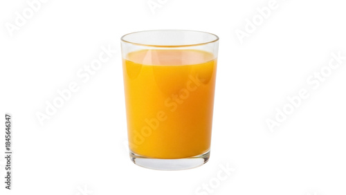 Refreshing orange juice in a glass isolated PNG, healthy drink on transparent background for breakfast and nutrition concepts
