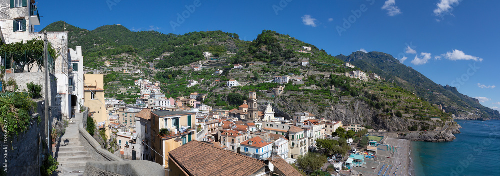 Obraz premium Minori - Amalfi coast - The cityscape with the coast