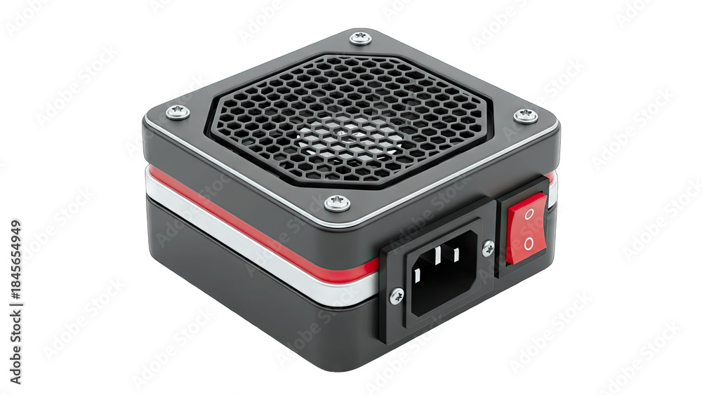 Obraz premium Power Supply Unit (PSU) Isolated on White Background