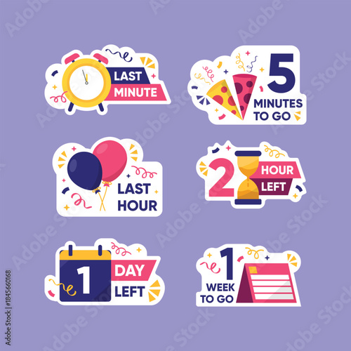 Countdown stickers collection