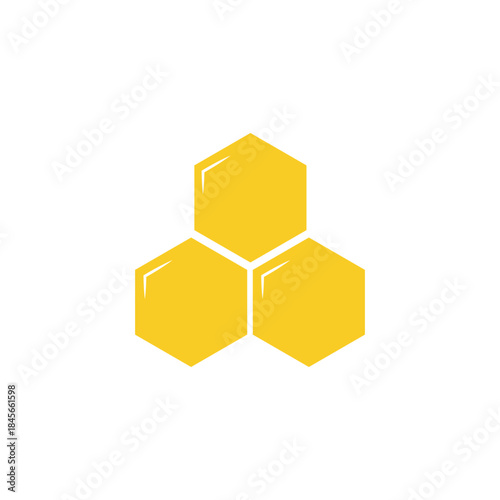 Bee Honeycomb Vector Set – Abstract Yellow Pattern for Background and Design,Vector , illustration.