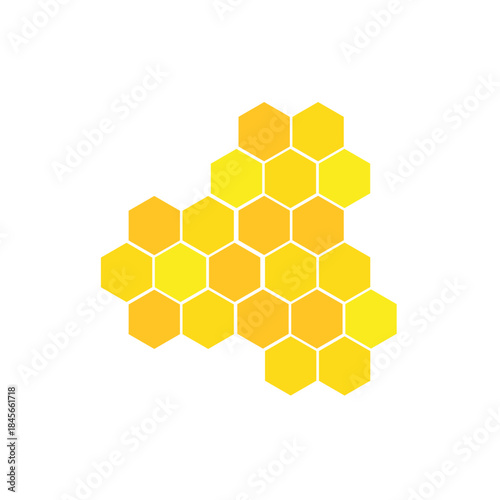 Honeycomb bee icon on white background. honeycomb icon for your web site design, logo, app, UI. flat style. honey comb sign. Vector Illustration .