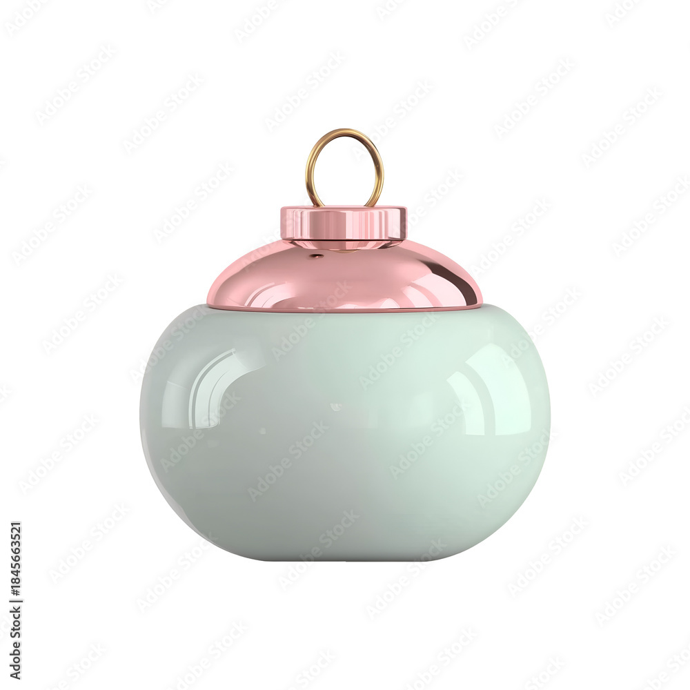 Obraz premium Glossy pink 3D Christmas icons with smooth shine and cute festive shapes. Modern holiday style with soft reflections and playful winter mood.