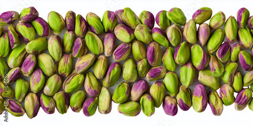 Wallpaper Mural Detailed view of vibrant green and purple shelled pistachio nuts Torontodigital.ca