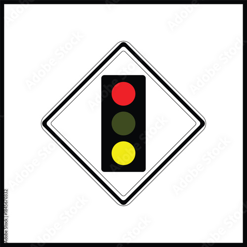 A red traffic light isolated on a white background showing a clear stop signal