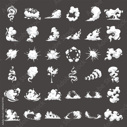 bundle of smoke illustration designs in various variations