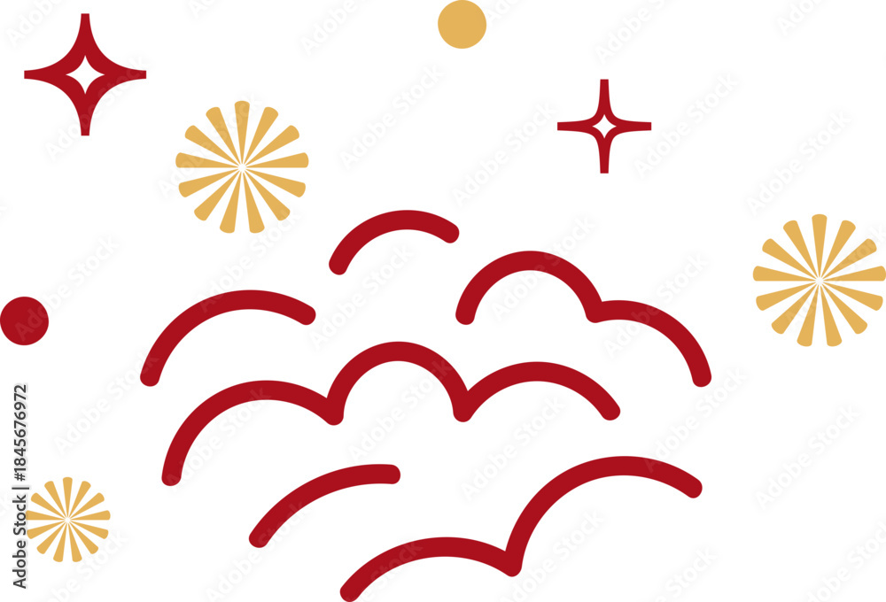 Obraz premium Gold Star Trail Decorative Firework