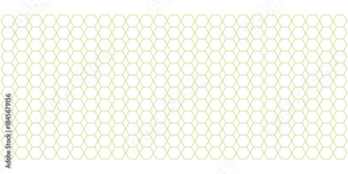 Geometric Hexagonal Pattern in Light Green on a White Background