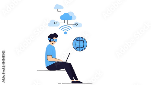 Digital Nomad Working Online from Anywhere in the World