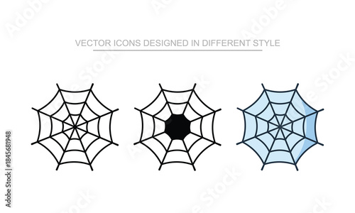 Cobweb vector icon stock isolated on white sheet