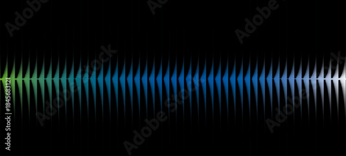 Ribbed neon glass 3d background with vertical striped texture, bright red blue gradientabstract blue background