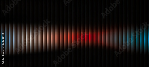 Ribbed neon glass 3d background with vertical striped texture, bright red blue gradient. Luminous transparent surface with lighting effect.	abstract colorful background