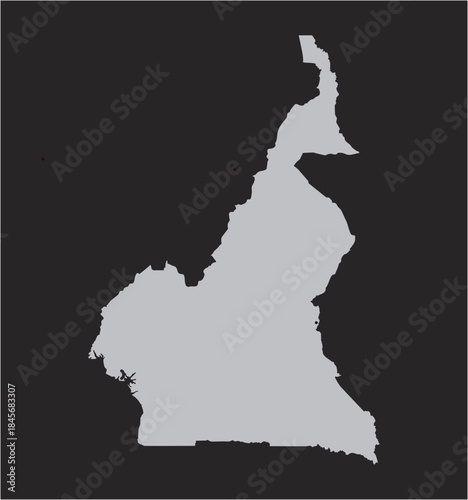 Simple cameroon vector map 