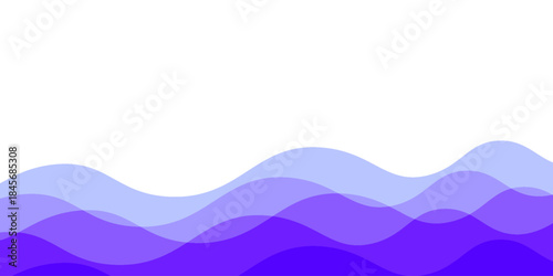 Blue water wave line deep sea pattern background banner vector illustration.