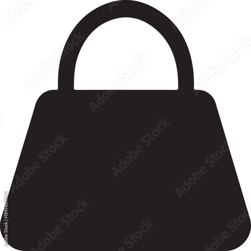 Stylish Silhouette: A minimalist monochrome depiction of a chic handbag, showcasing its clean lines and timeless design, embodying effortless elegance and fashion.