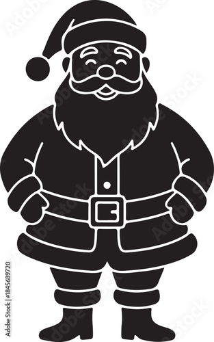 Santa Claus Silhouette: A festive and jovial silhouette of Santa Claus, a classic symbol of holiday cheer, with his iconic hat and jolly demeanor.