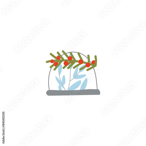 Christmas snow globe gift with falling snowflakes, magical and decorative holiday keepsake.