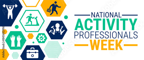national activity professionals week background, banner, card or poster design template is observed every year during January, to raise awareness about the mission. Vector illustration.