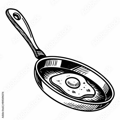 frying pan vector illustration