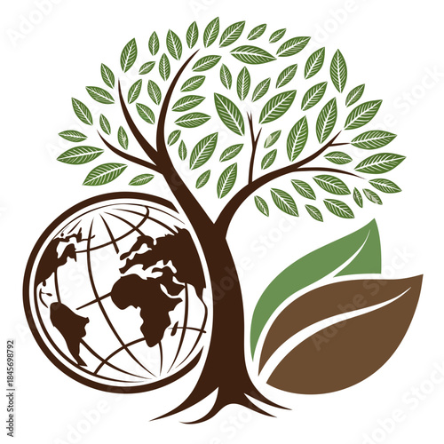 Nature Conservation Concept Icon  Flat Vector  Whi (1) Vector Illustration